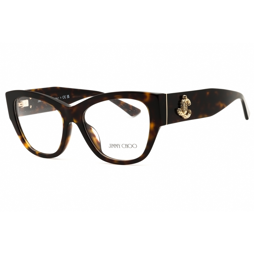 Jimmy Choo JC3033BU Eyeglasses Havana Acetate Cat-Eye